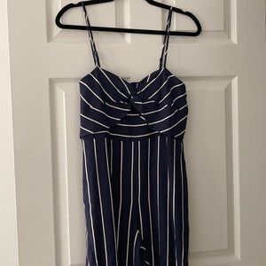 Bardot navy/ white stripe jumpsuit